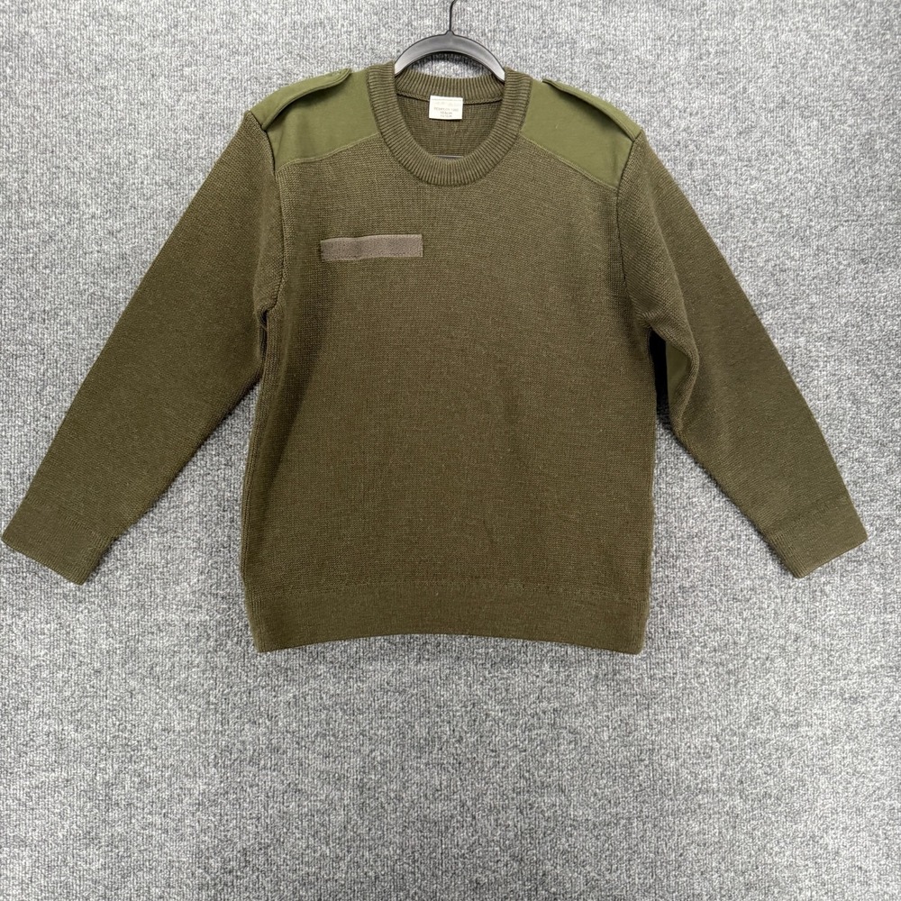 Remploy Sweater Mens M Green Wool Blend Crew Neck Pullover Military Uniform